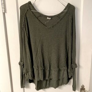Free People Olive Green Laguna Long Sleeve Thermal size XS